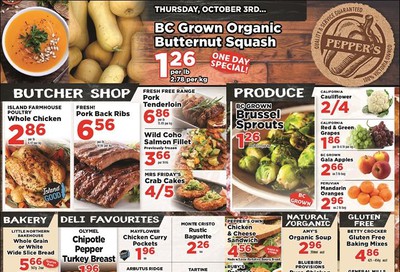 Pepper's Foods Flyer October 1 to 7