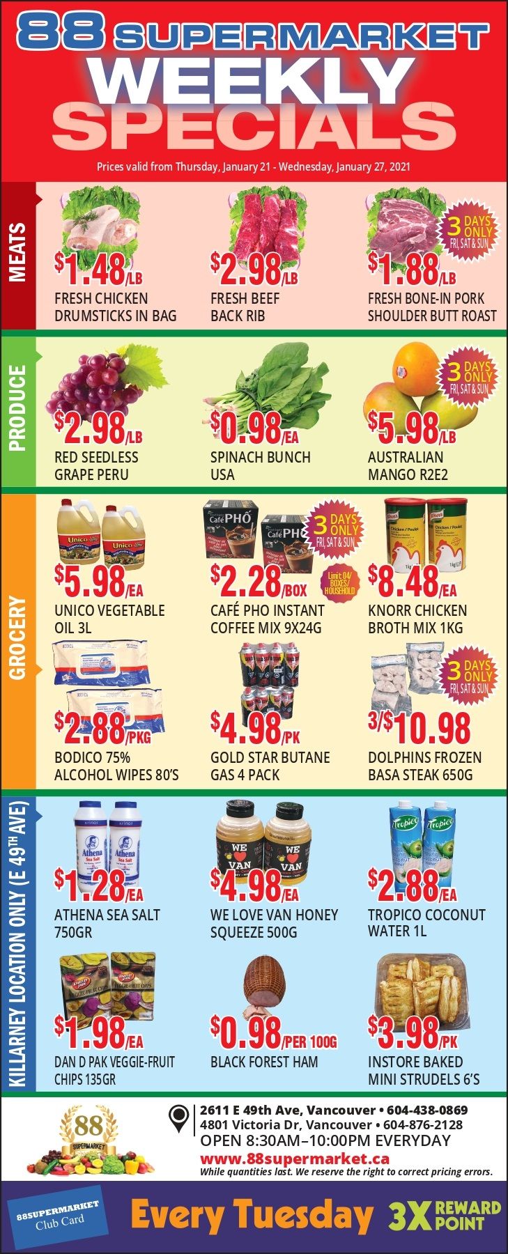 88 Supermarket Flyer January 21 to 27