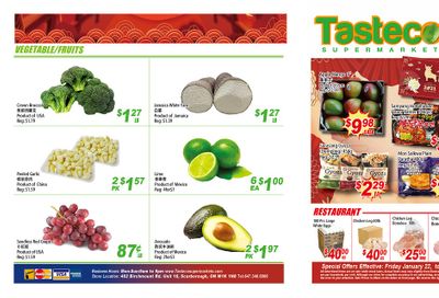 Tasteco Supermarket Flyer January 22 to 28