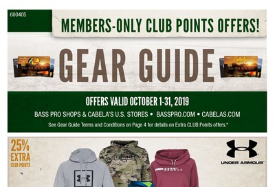 Bass Pro Shops Gear Guide Flyer October 1 to 31