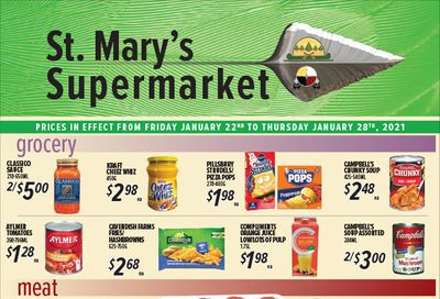 St. Mary's Supermarket Flyer January 22 to 28