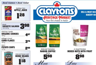 Claytons Heritage Market Flyer January 22 to 28