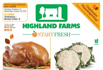 Highland Farms Flyer October 3 to 16