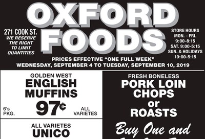 Oxford Foods Flyer September 4 to 10