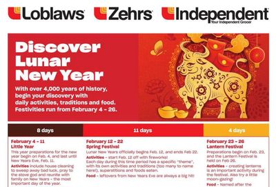 Zehrs Chinese New Year Flyer January 28 to February 17