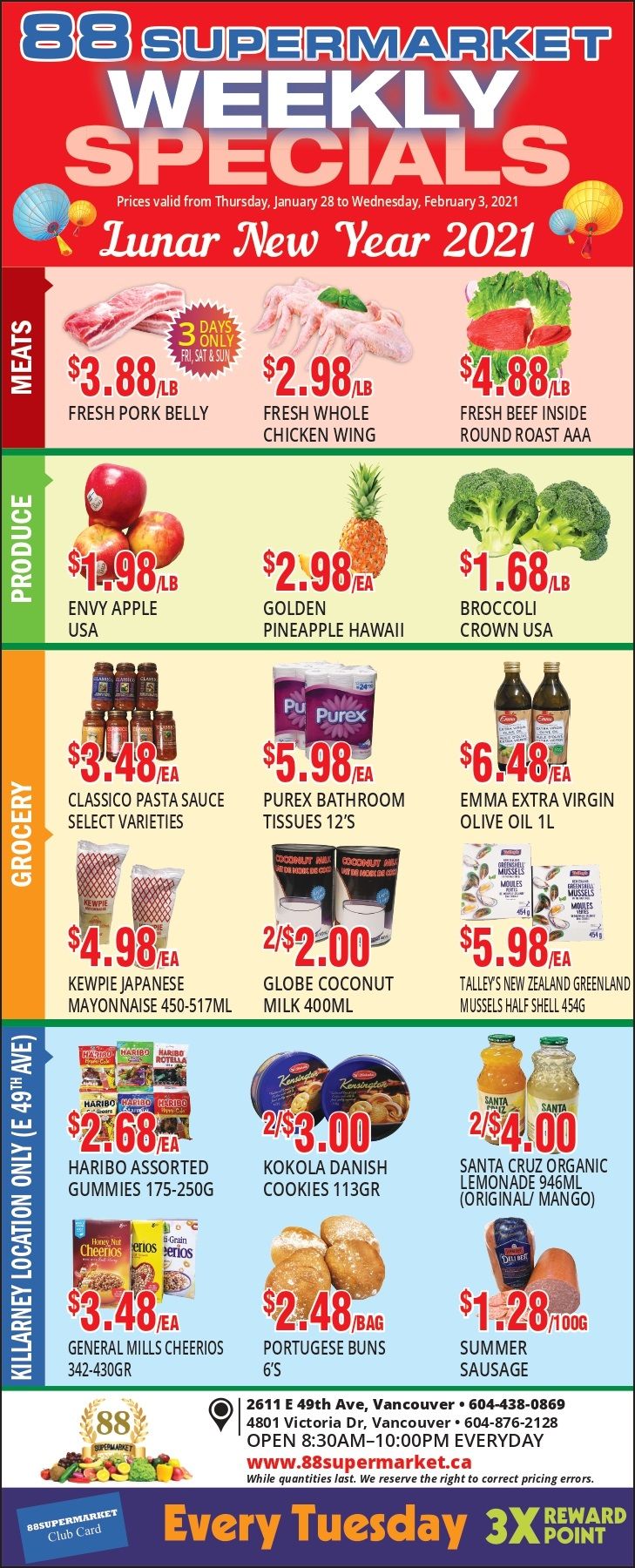 88 Supermarket Flyer January 28 to February 3