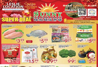 Sunny Supermarket (Leslie) Flyer January 29 to February 4