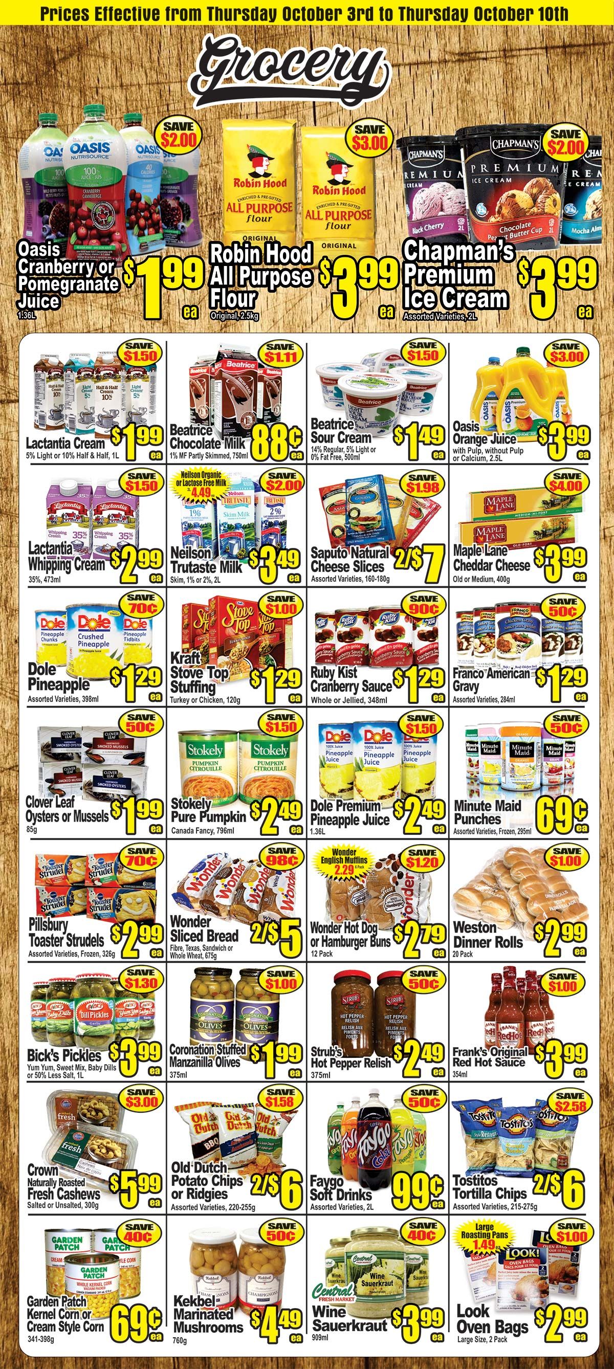 Central Fresh Market Flyer October 3 to 10
