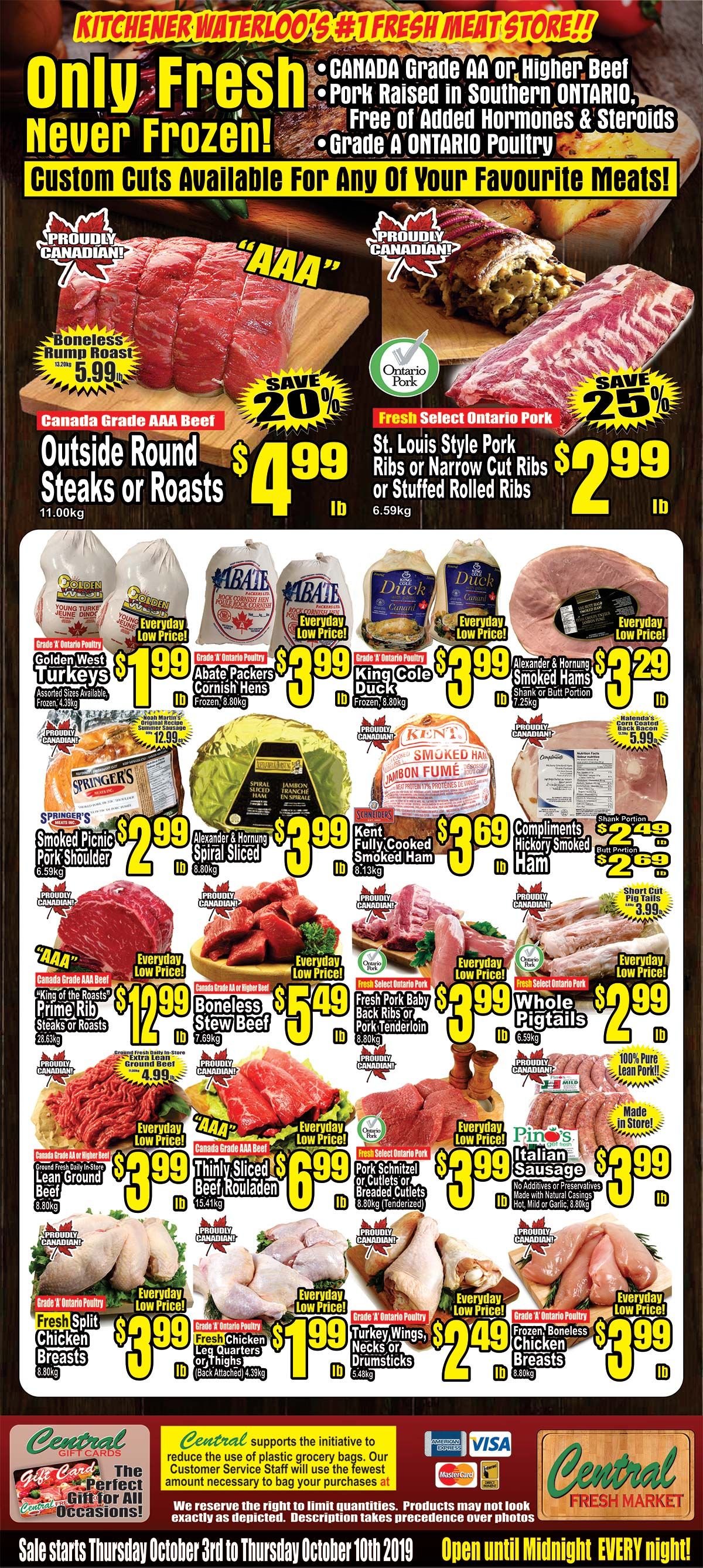 Central Fresh Market Flyer October 3 to 10