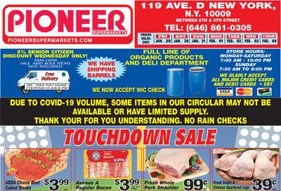 Pioneer Supermarkets Weekly Ad Flyer January 29 to February 4, 2021