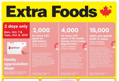Extra Foods Flyer October 4 to 10