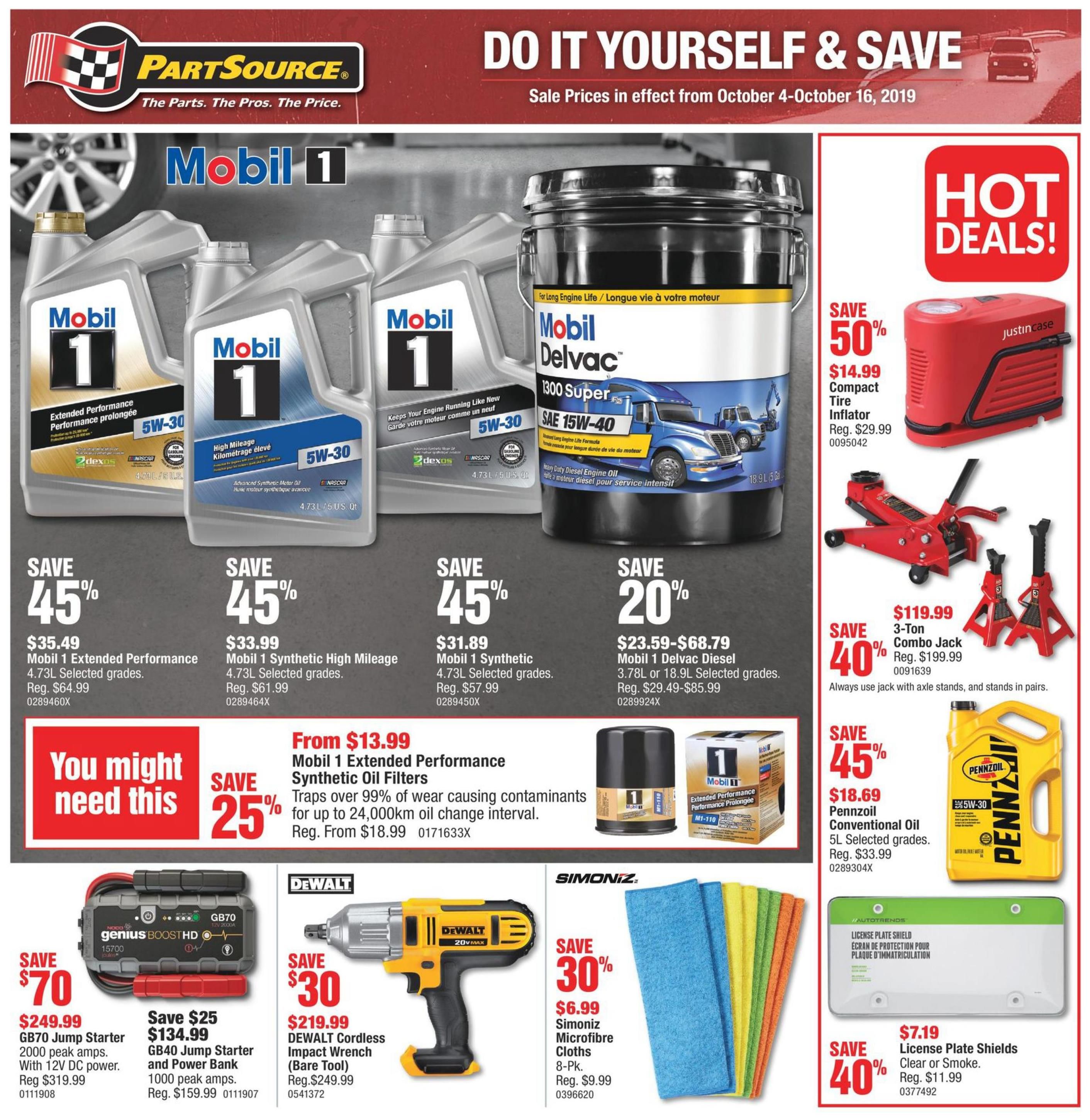 PartSource Flyer October 4 to 16