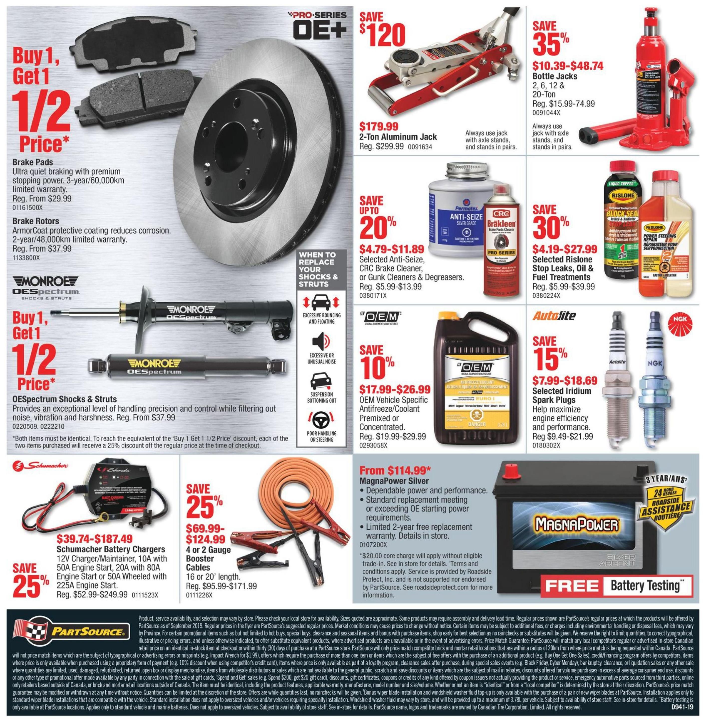 PartSource Flyer October 4 to 16