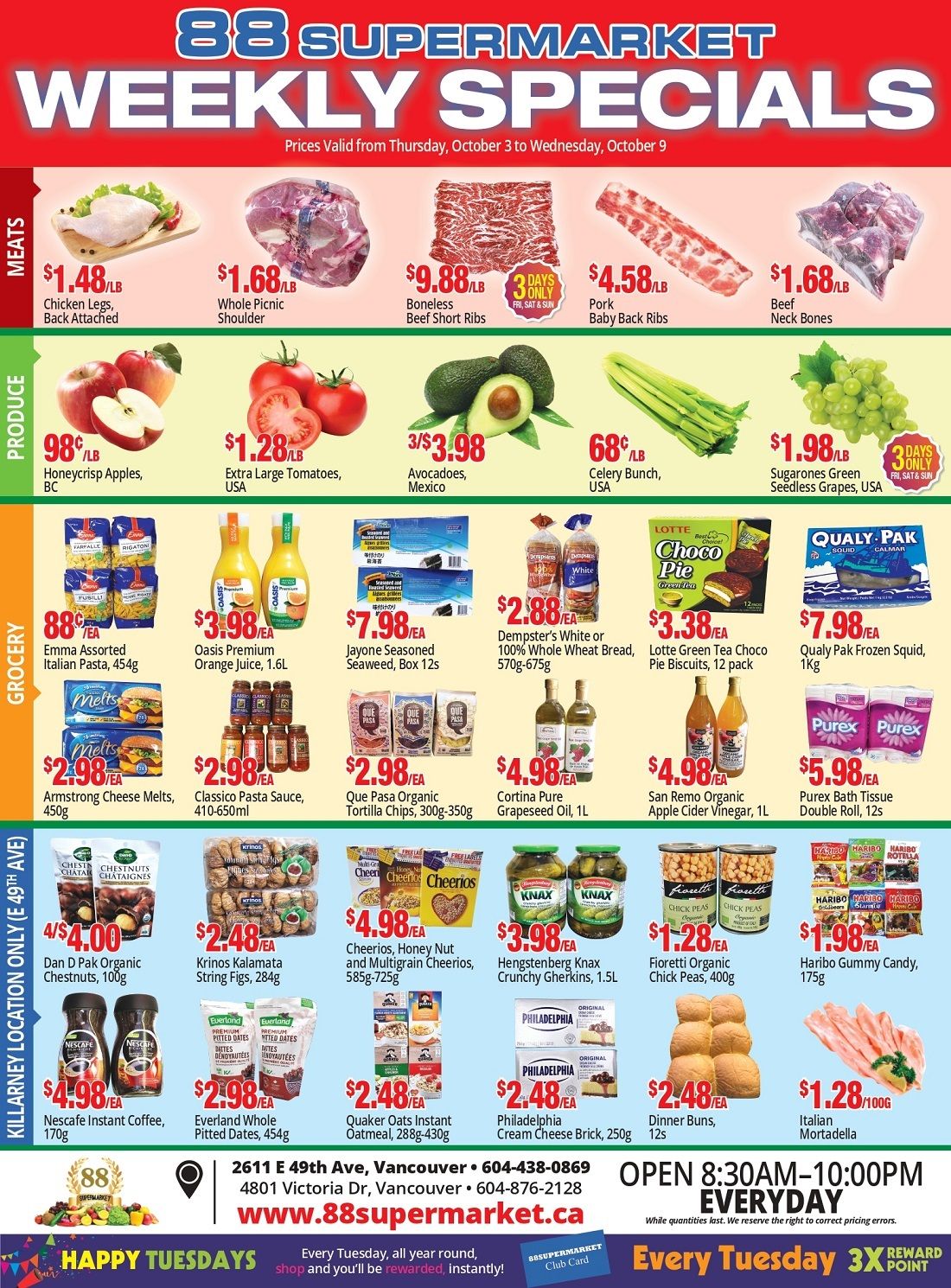 88 Supermarket Flyer October 3 to 9