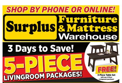 Surplus Furniture & Mattress Warehouse (Thunder Bay) Flyer February 1 to 7