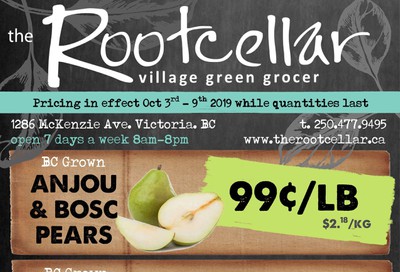 The Root Cellar Flyer October 3 to 9