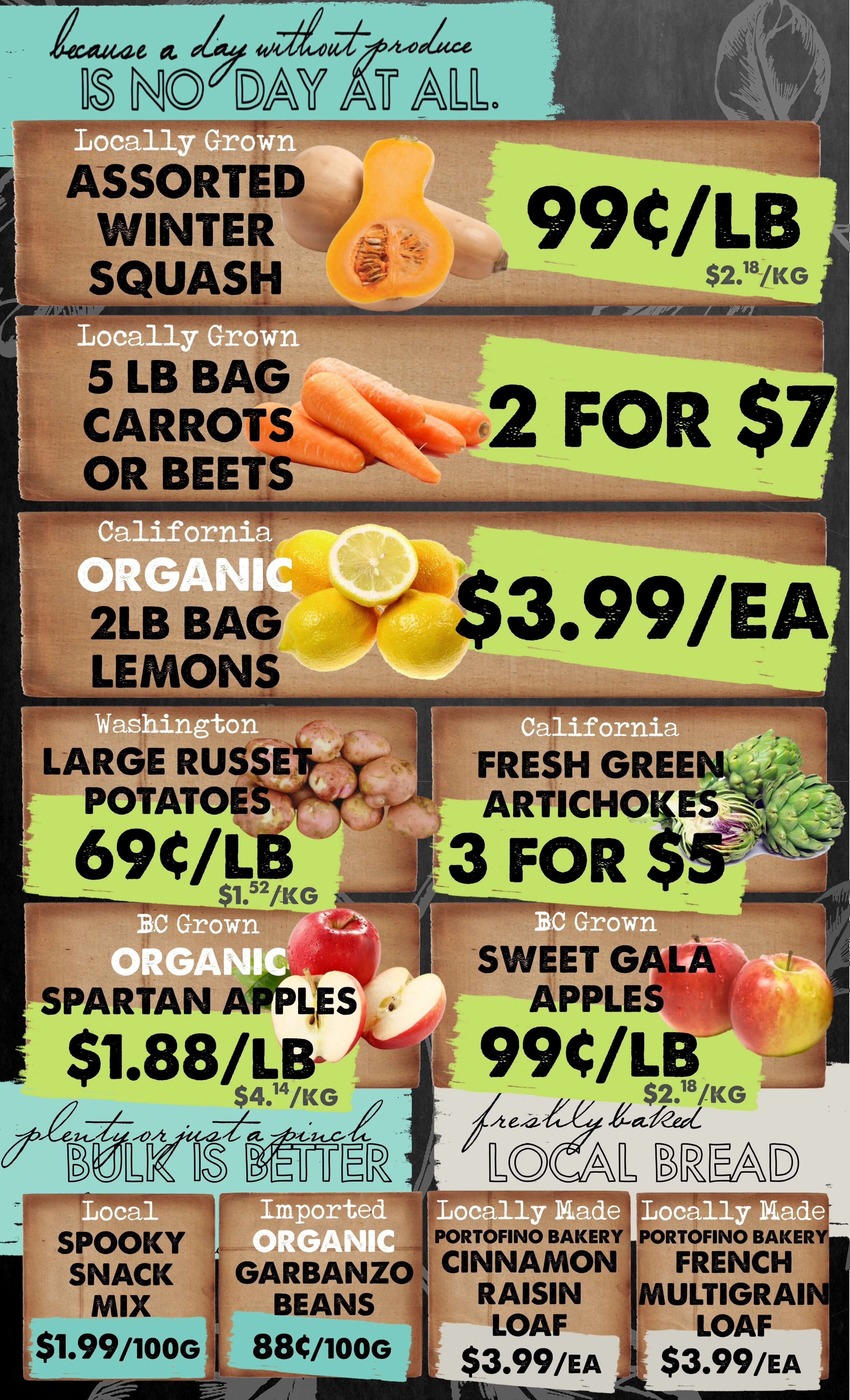 The Root Cellar Flyer October 3 to 9