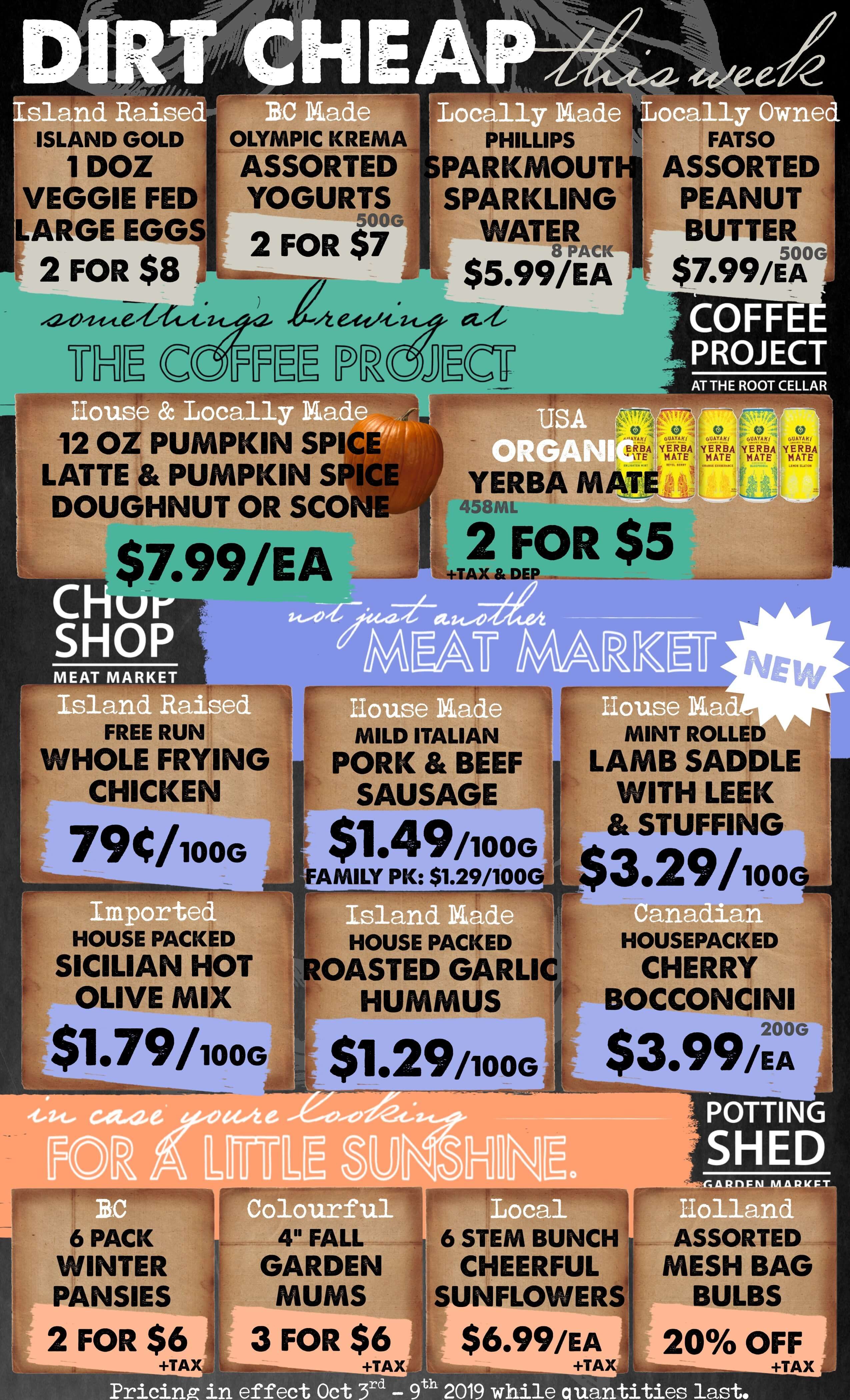 The Root Cellar Flyer October 3 to 9