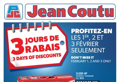 Jean Coutu 3-Days of Discounts Flyer February 1 to 3