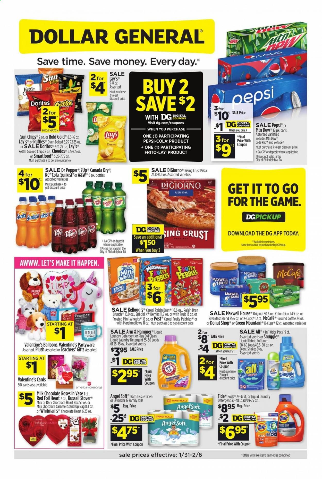 Dollar General (AL, FL, GA, MS, NC, OH, OK, SC) Weekly Ad Flyer January 31 to February 6