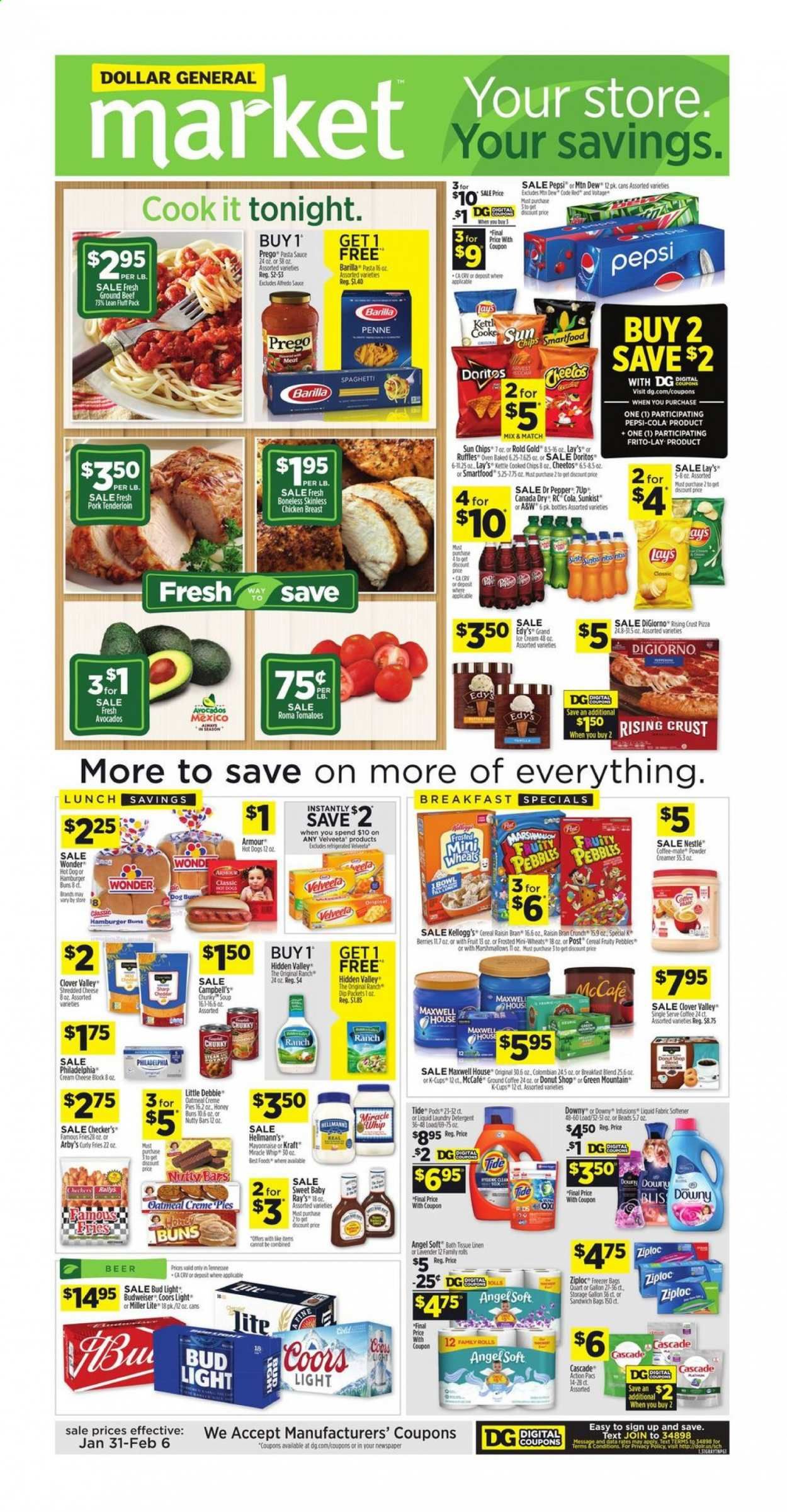 Dollar General (TN) Weekly Ad Flyer January 31 to February 6