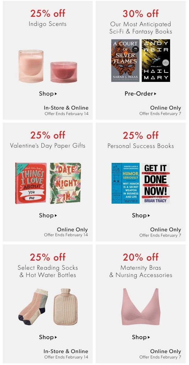 Chapters Indigo Online Deals of the Week February 1 to 7