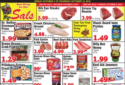 Sal's Grocery Flyer October 4 to 10