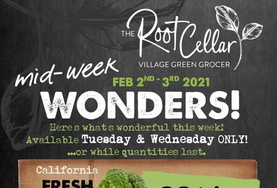 The Root Cellar Flyer February 2 and 3