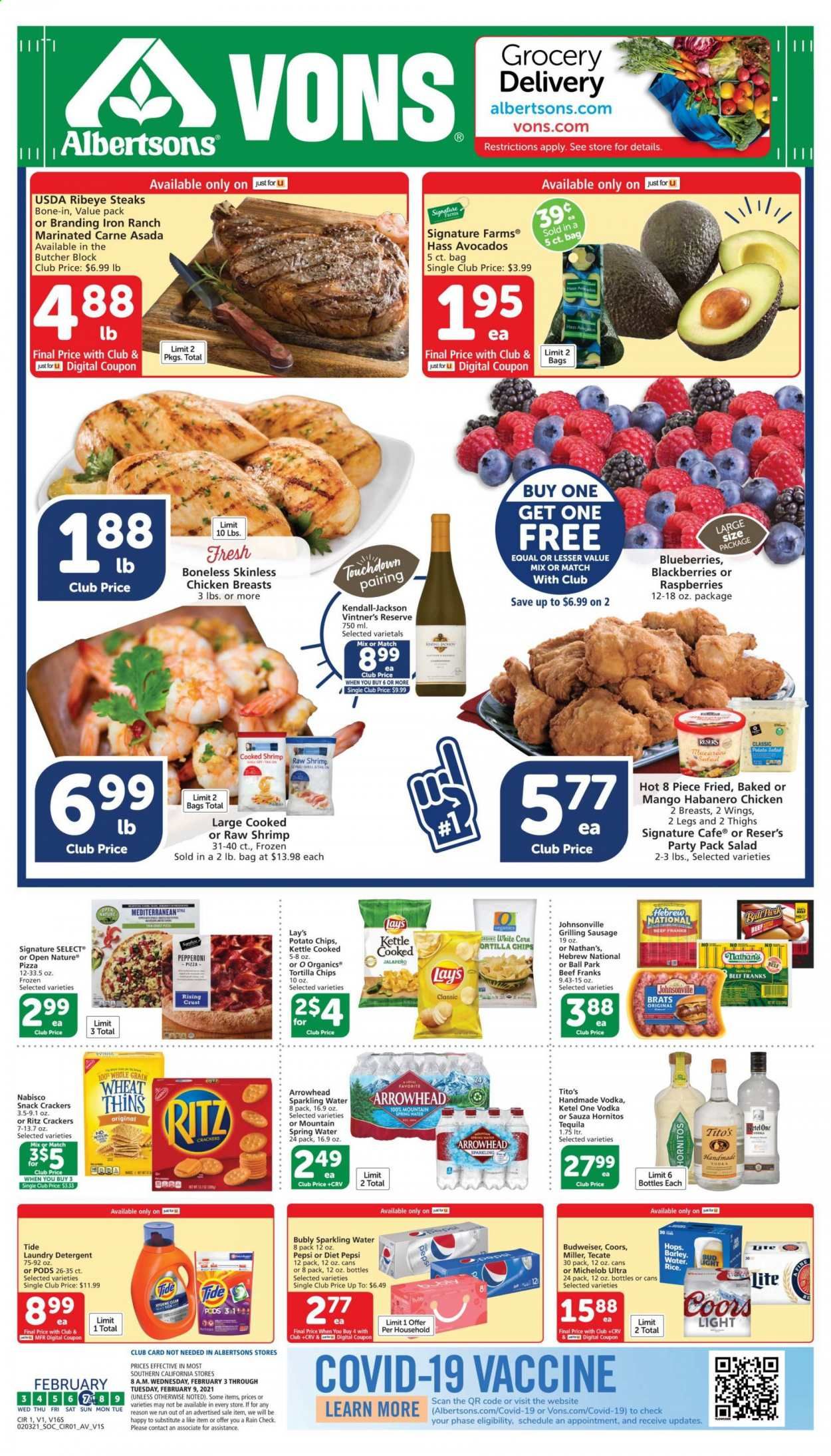 Vons CA NV Weekly Ad Flyer February 3 to February 9