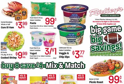 Ridley's Family Market Weekly Ad Flyer February 2 to February 8, 2021