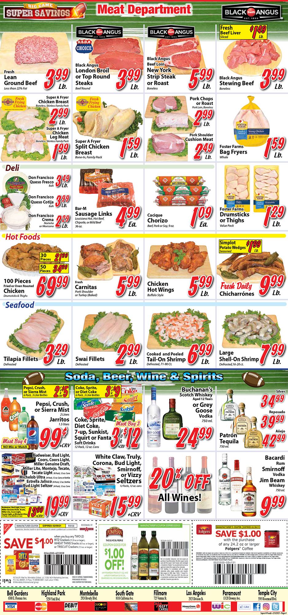 Super A Foods Big Game Day Sale Weekly Ad Flyer February 3 to February 9, 2021