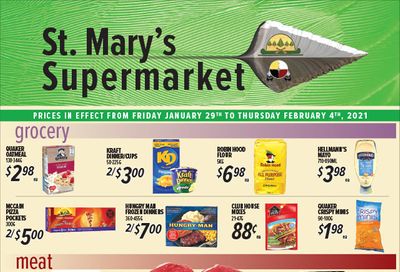 St. Mary's Supermarket Flyer January 29 to February 4