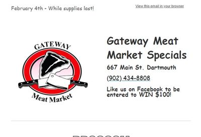 Gateway Meat Market Flyer February 4 to 10