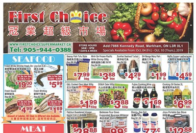 First Choice Supermarket Flyer October 4 to 10