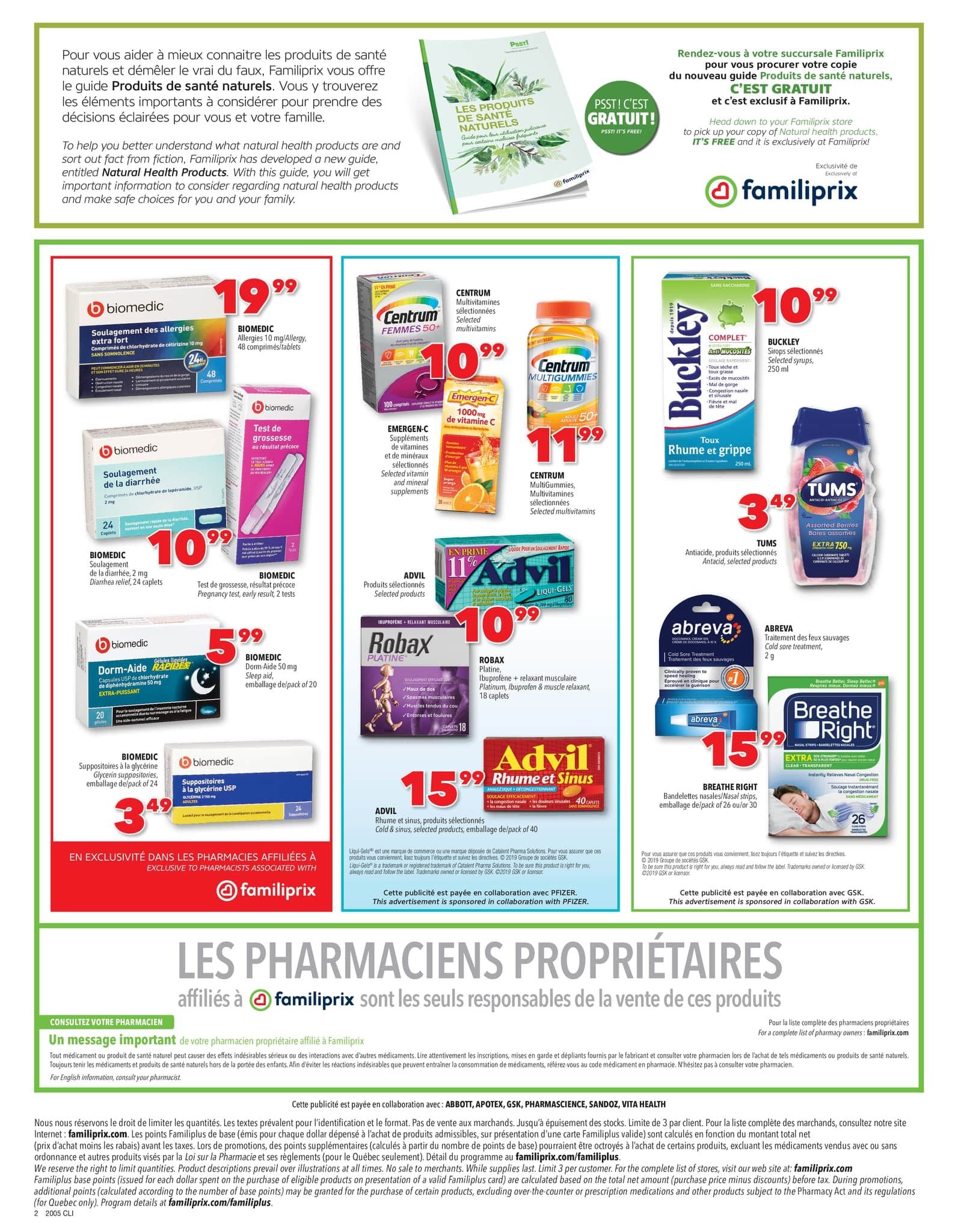 Familiprix Clinique Flyer January 30 to February 5