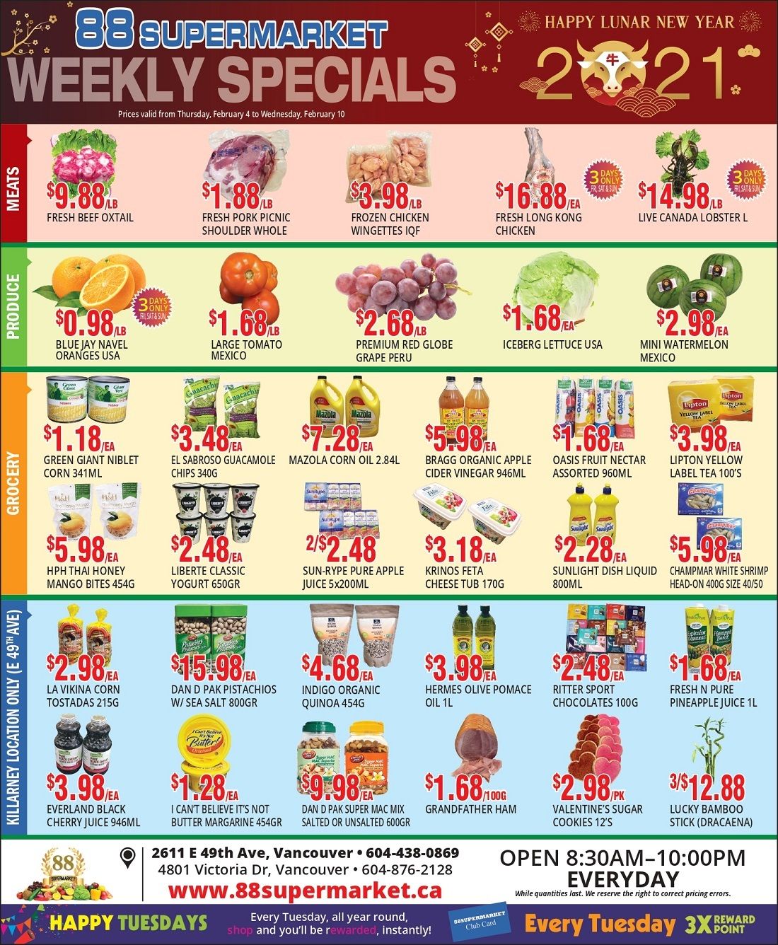 88 Supermarket Flyer February 4 to 10