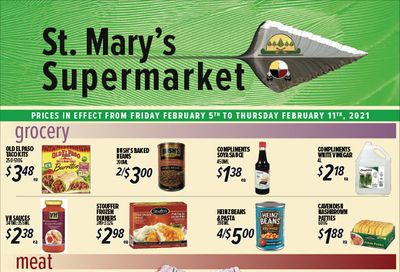 St. Mary's Supermarket Flyer February 5 to 11