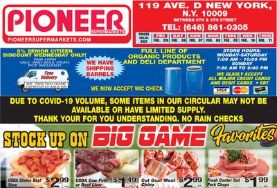 Pioneer Supermarkets Big Game Day Sale Weekly Ad Flyer February 5 to February 11, 2021