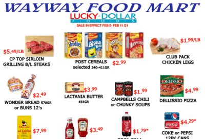 WayWay Food Mart Flyer February 5 to 11