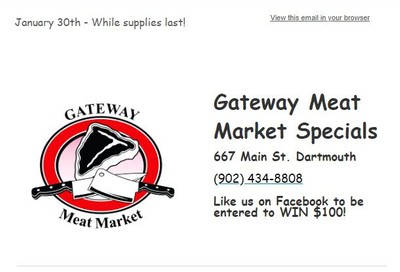 Gateway Meat Market Flyer January 30 to February 5