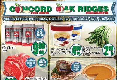 Concord Food Centre & Oak Ridges Food Market Flyer October 4 to 17