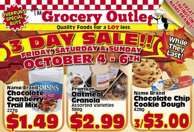 The Grocery Outlet 3-Day Sale Flyer October 4 to 6