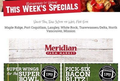 Meridian Meats and Seafood Flyer January 30 to February 5