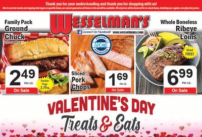 Wesselman's Valentine's Day Sale Weekly Ad Flyer February 7 to February 13, 2021