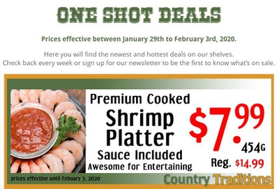 Country Traditions One-Shot Deals Flyer January 29 to February 3