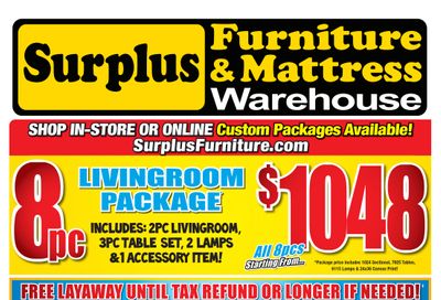 Surplus Furniture & Mattress Warehouse (Winnipeg) Flyer February 8 to 28