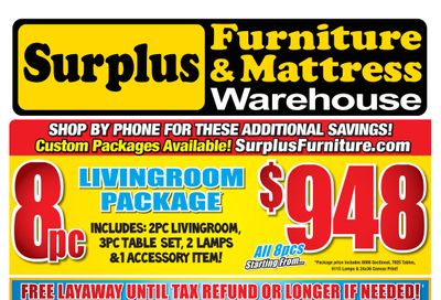 Surplus Furniture & Mattress Warehouse (Thunder Bay) Flyer February 8 to 28