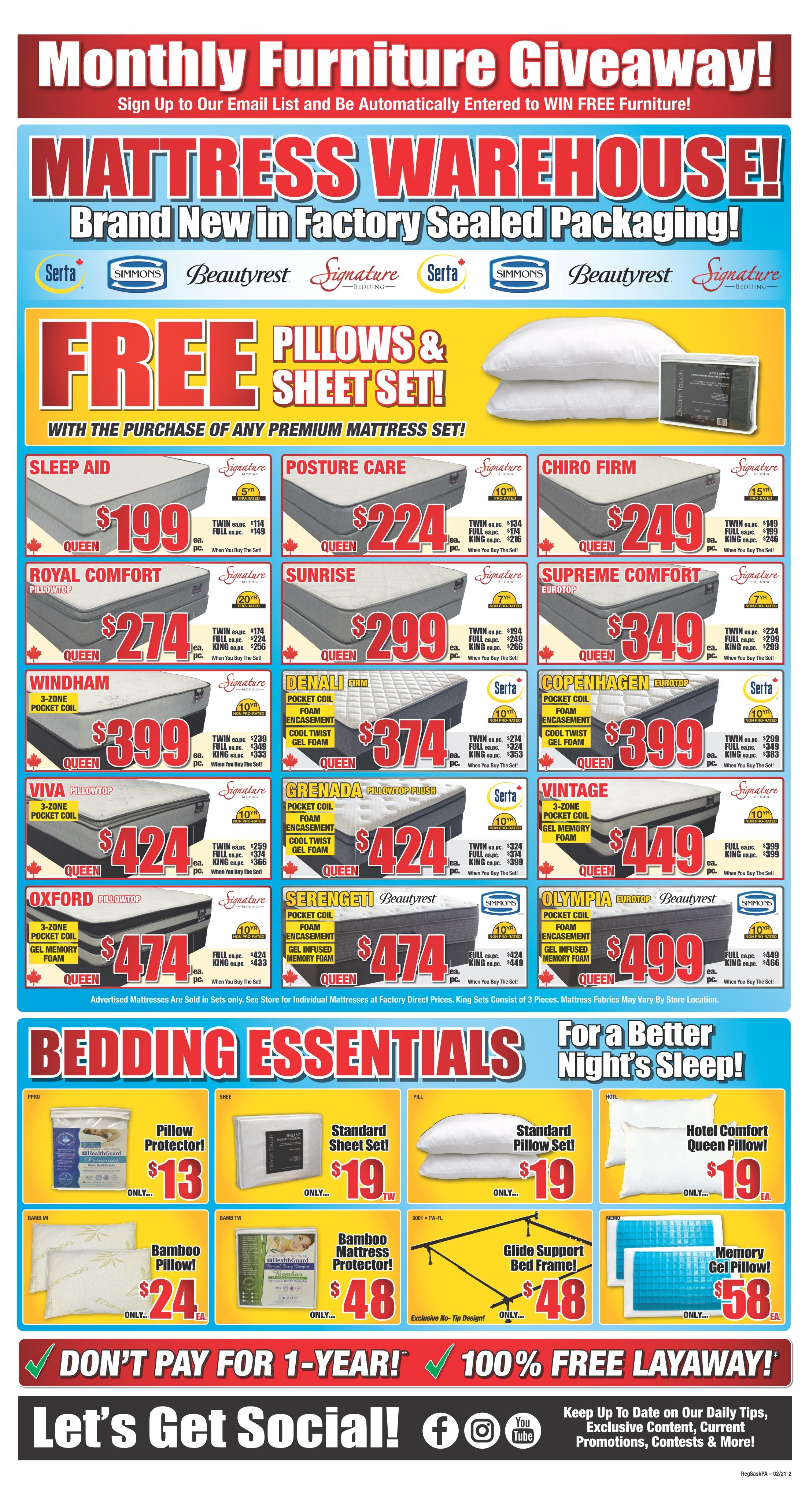 Surplus Furniture & Mattress Warehouse (Regina) Flyer February 8 to 28