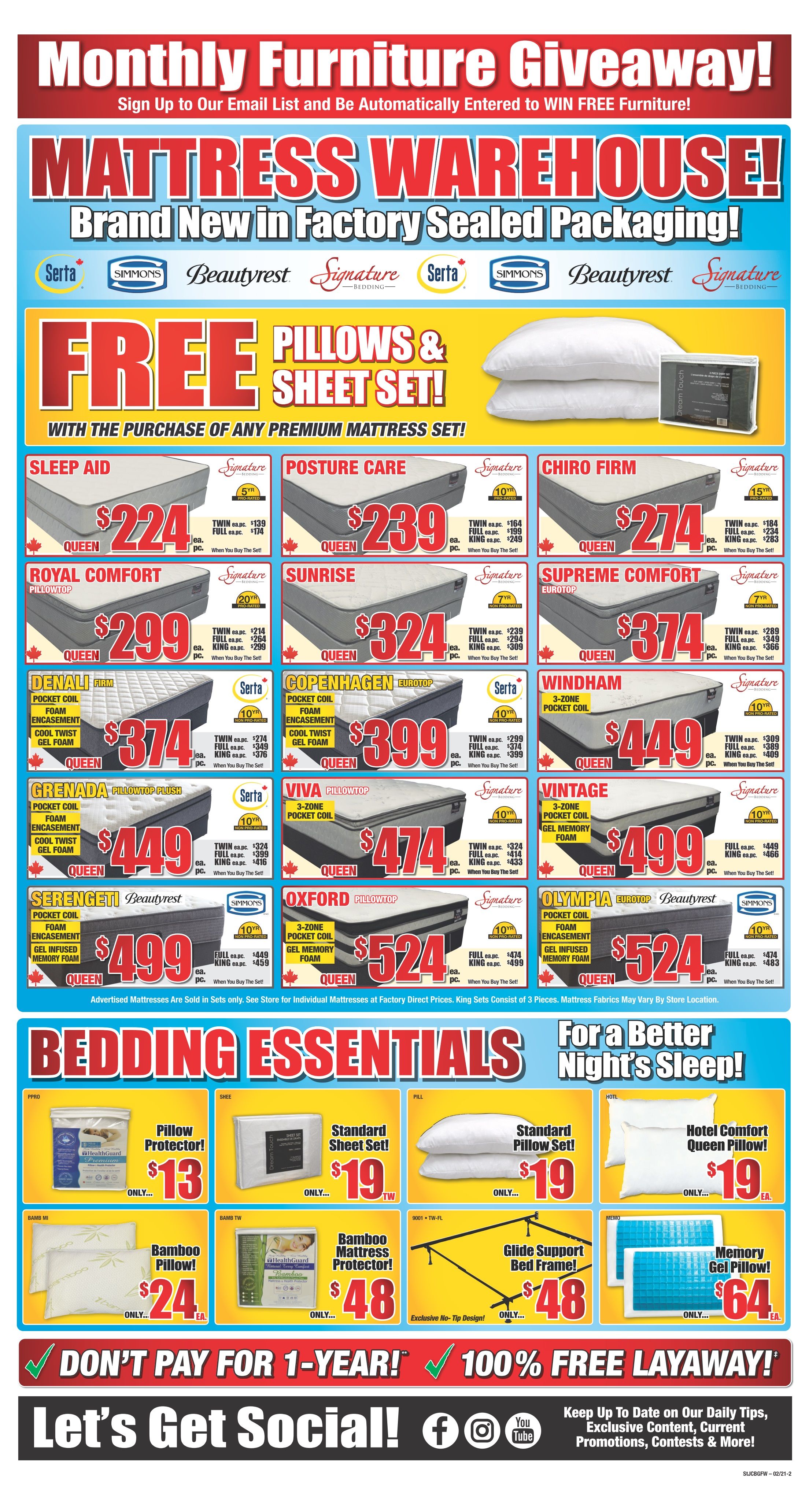 Surplus Furniture & Mattress Warehouse (Grand Falls Windsor) Flyer February 8 to 28