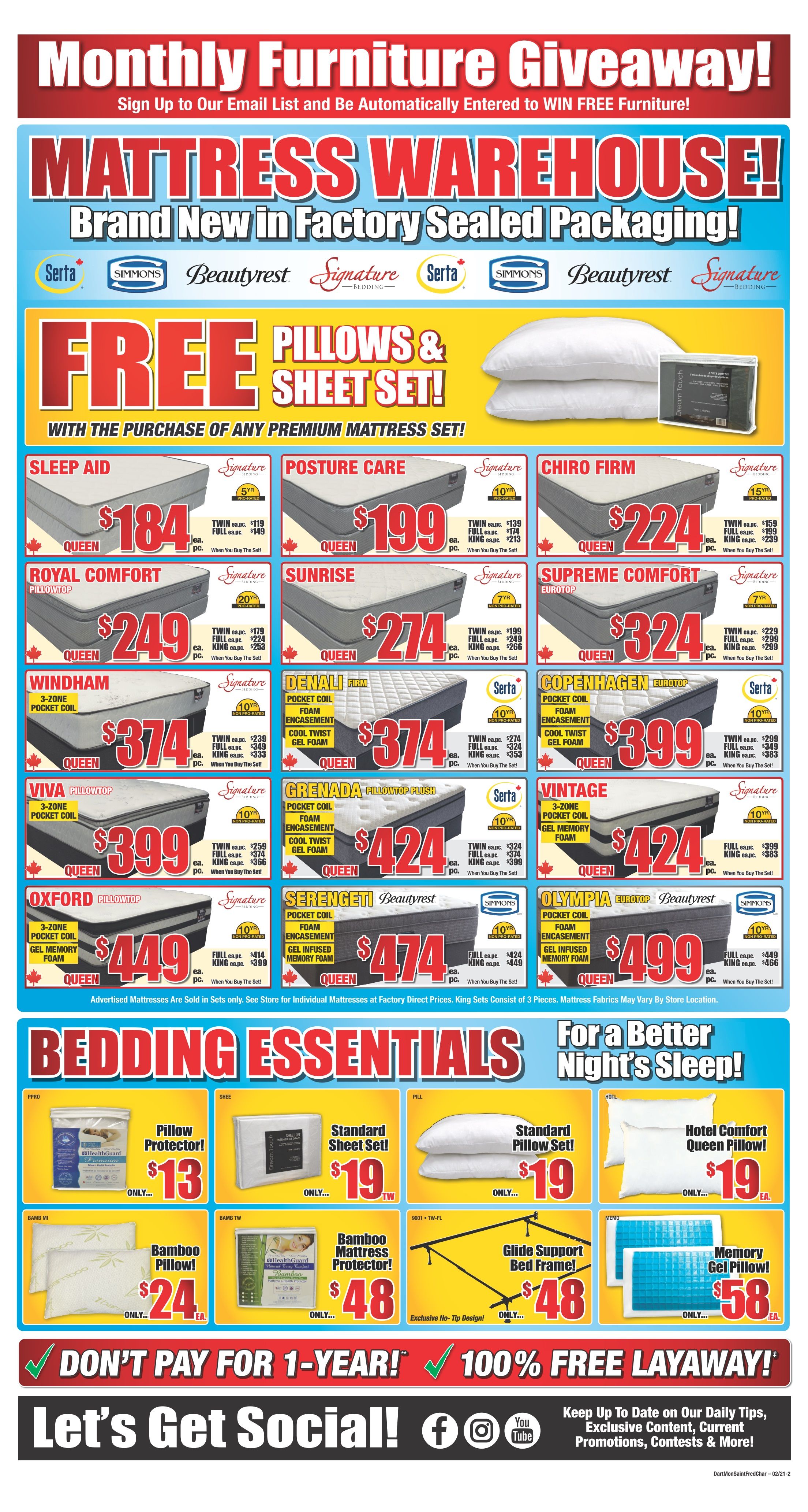 Surplus Furniture & Mattress Warehouse (Dartmouth) Flyer February 8 to 28